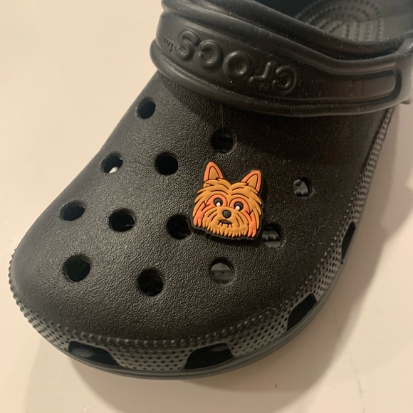 CROCS Accessories - NWOT yorkie brown Dog Lover Charms Jibbitz yorkshire terrier shoe